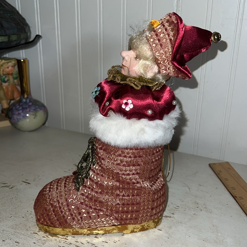 Jim Marvin elf in stocking Christmas Ornament decoration